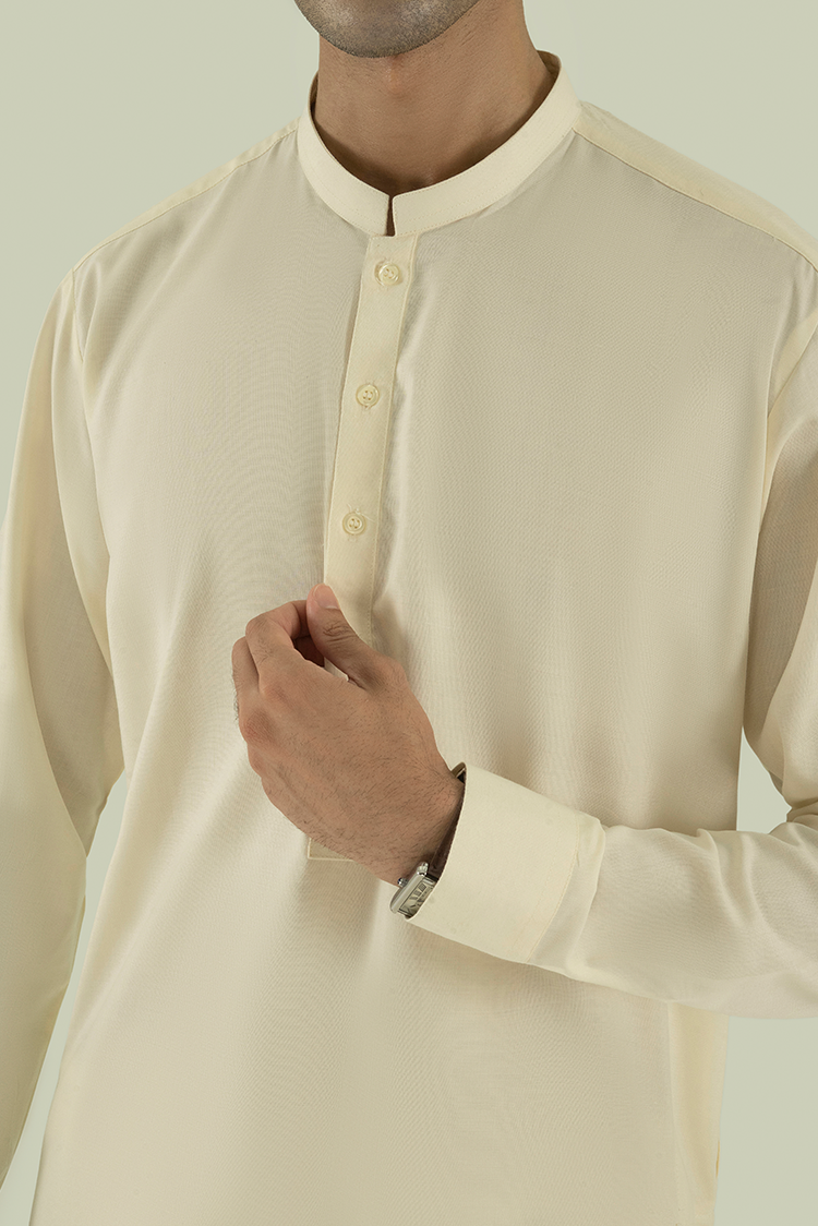 Wash & Wear | Cream Ban Kameez Shalwar