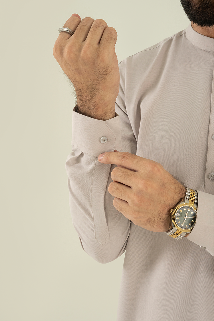 Wash & Wear | Silver Ban Kameez Shalwar