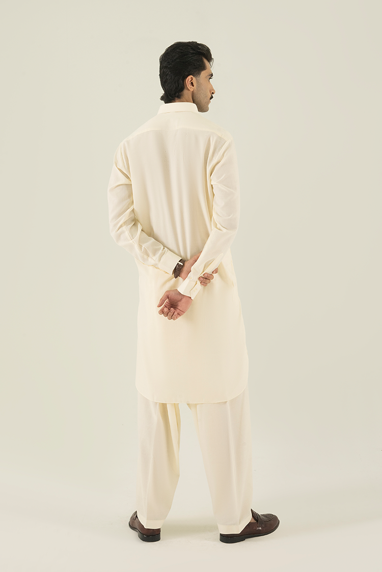 Wash & Wear | Lime Collar Kameez Shalwar