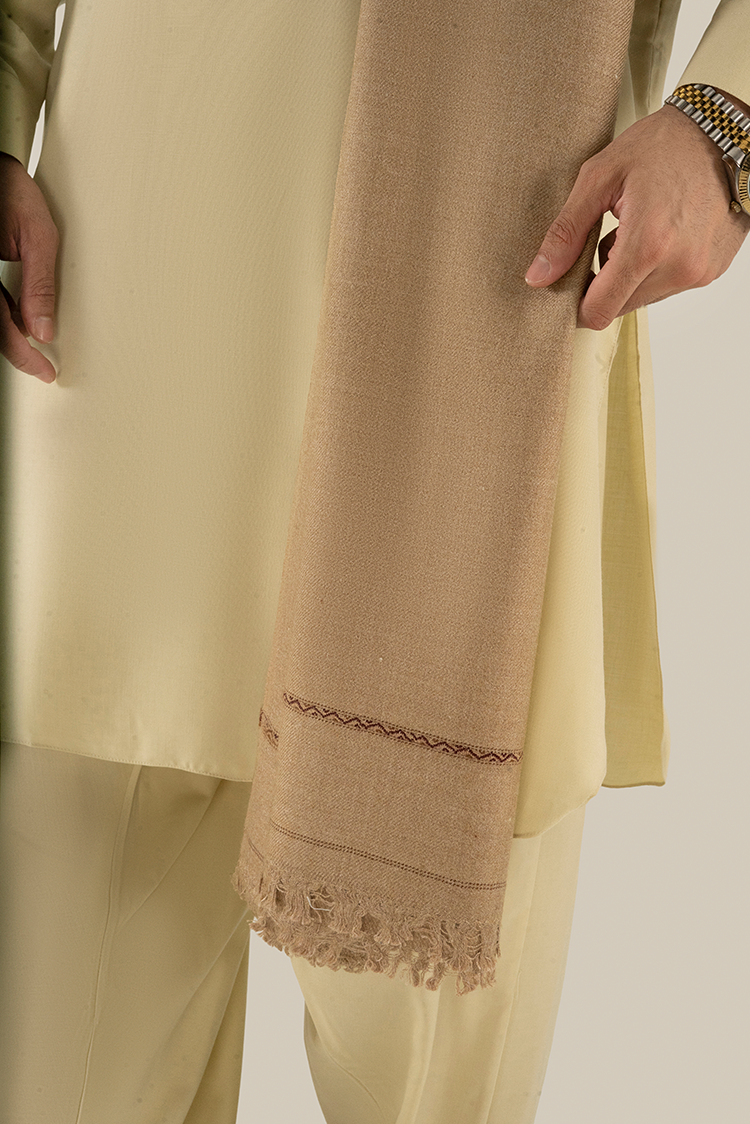 Brown Wool Blend Shawl