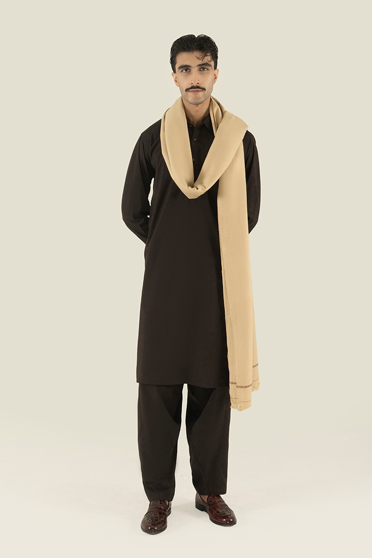Skin Wool Blend Shawl
