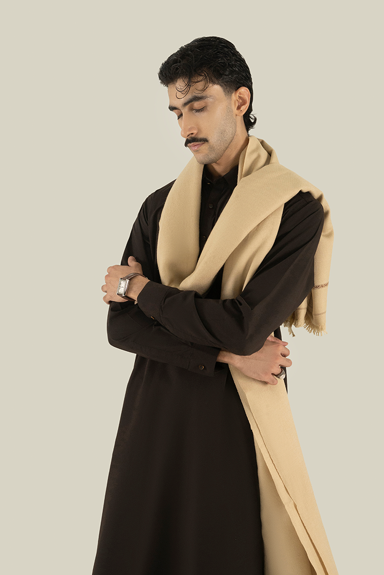 Skin Wool Blend Shawl