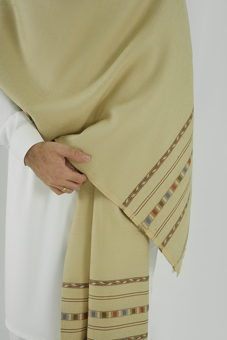 Beige Wool Blend Shawl