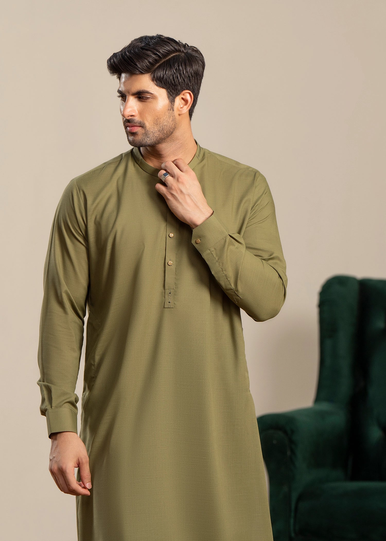 Wash & Wear | Mehndi Ban Shalwar Kameez