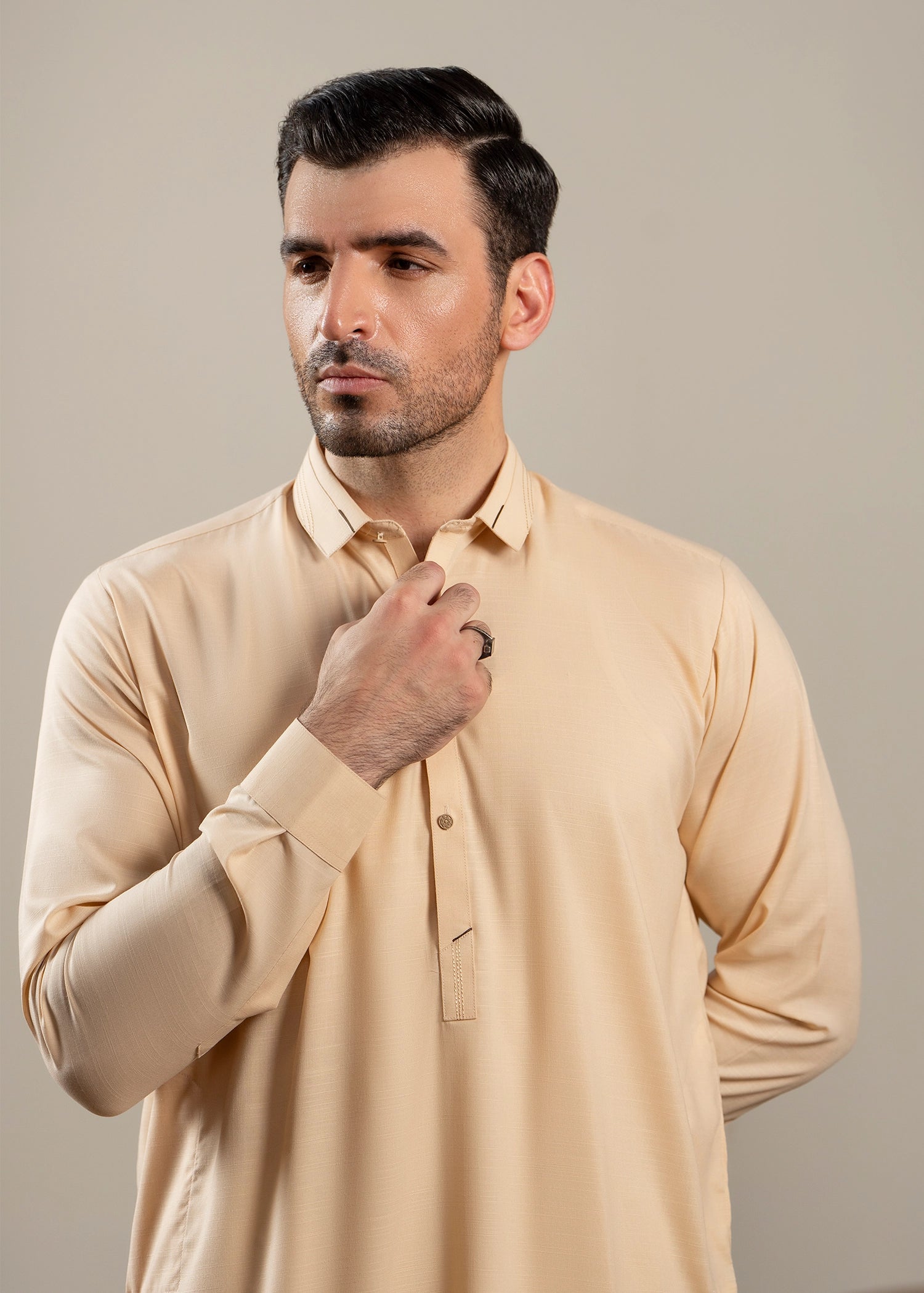 Wash & Wear | Skin Collared Shalwar Kameez