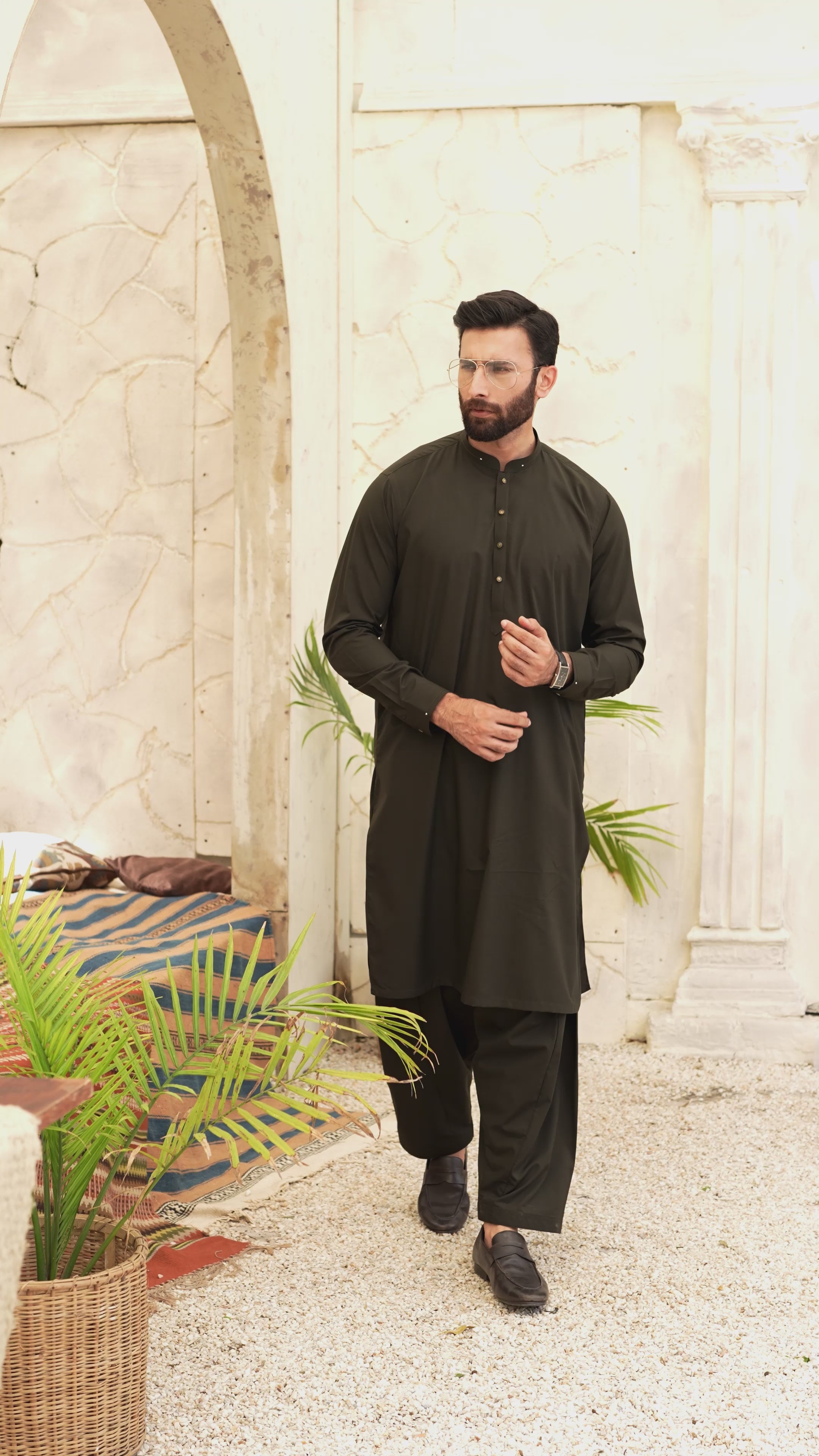 Wash & Wear | Mehandi Ban Shalwar Kameez